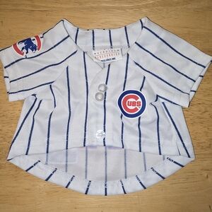 Pets First Cubs Pinstripe Dog Jersey - White & Blue